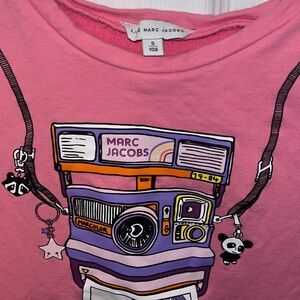 Little Marc Jacobs Pink Graphic Camera T- Shirt Dress, Sz 5T